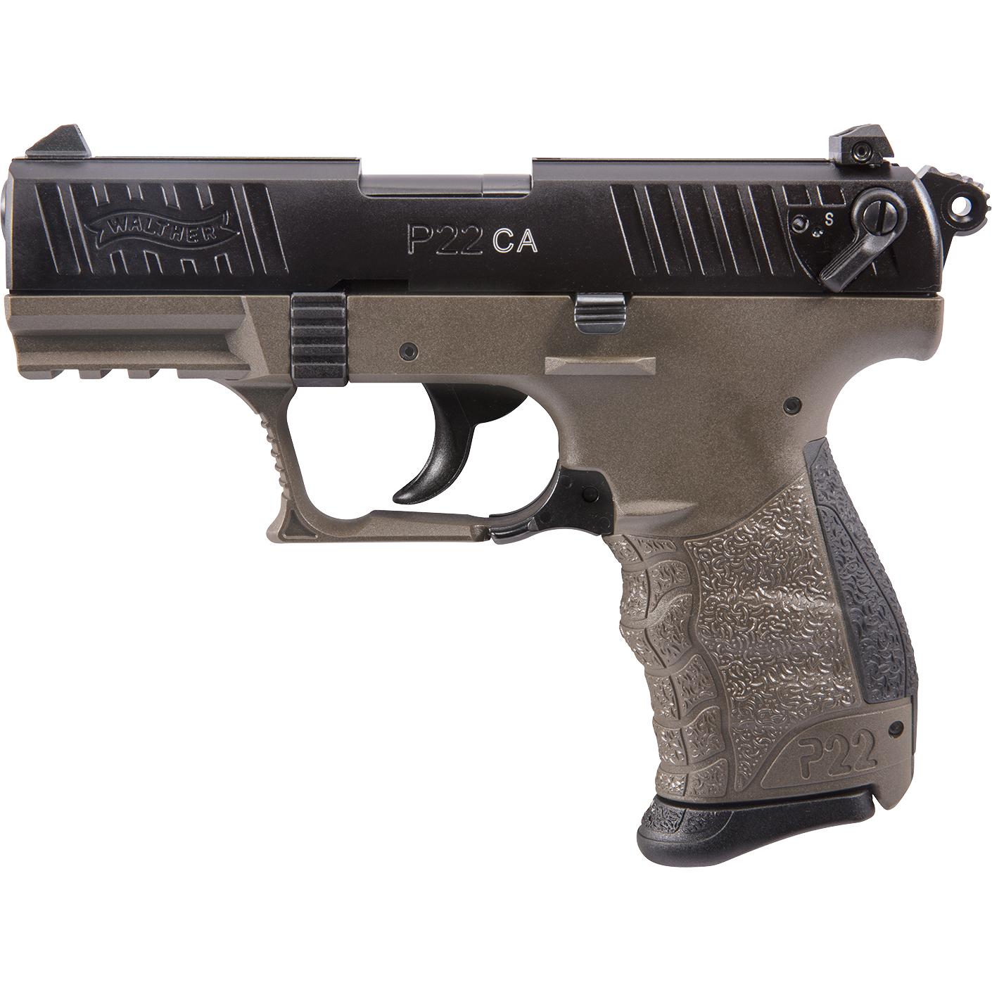 WALTHER P22CA BLACK/FDE 10 RD